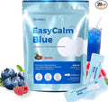 Easy Calm Blue - Calming Drink Mix with Magnesium KSM-66 Ashwagandha &amp Blue Spirulinac L-theanine Lion's Mane Mushroom GABA Vitamin D3 Supports Cortisol Balance Mood Sleep