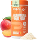 Supergut Foundational Daily Fiber Powder Sugar Free &amp Vegan Prebiotic Fiber Blend for Gut Health &amp Digestive Support Supplement for Men &amp Women with Solnul &amp Sunfiber Peach Mango 1