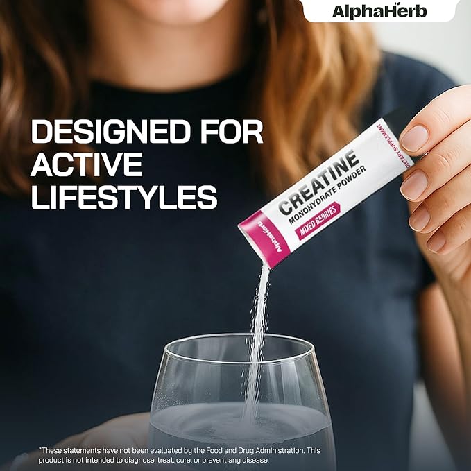 Creatine Monohydrate Powder – Creapure® German-Sourced Mixed Berry Flavour 30 Stick Creatine Packs 5000mg Each | No Sugar No Fillers Gluten-Free