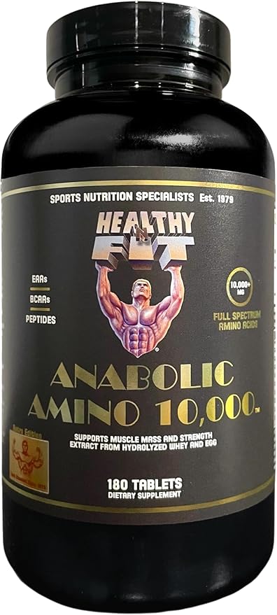 Healthy 'N Fit Amino 10000 - Amino Acid 180 Tablets - Hydrolyzed Egg &amp Whey Source - Fast Absorbing