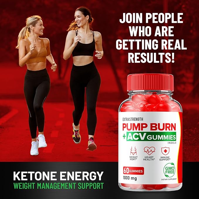 Pump Burn Keto ACV Gummies - Keto Pump Burn Gummies Reviews Pump Burn Keto + ACV Gummies for Weight Management B12 Burn Pump Advanced 1000mg Formula (1 Pack - 60 Gummies)