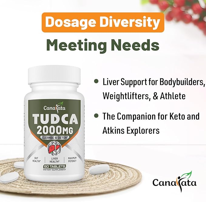 TUDCA Liver Supplements 2000mg - Strong Bile Salts Support Liver Detox &amp Cleanse - Liver and Gallbladder Health Formula-Easy to Swallow Tablets-30 Days Supply