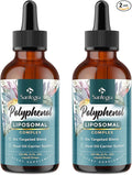 Polyphenols Supplement Liposomal Over 27 Polyphenol Complex &amp Powerful Antioxidant with MCT &amp Olive Oil Quercetin Extract Hawthorn Berry Extract for Age Defense Energy Immune 240 ML