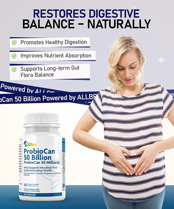 ProbioCan - Probiotic 50 Billion CFU (60 Servings) 11 Strains of Lactobacillus &amp Bifidobacteria Supports Digestive Health &amp Immune Function Probiotics for Women &amp Men - Pack of 2