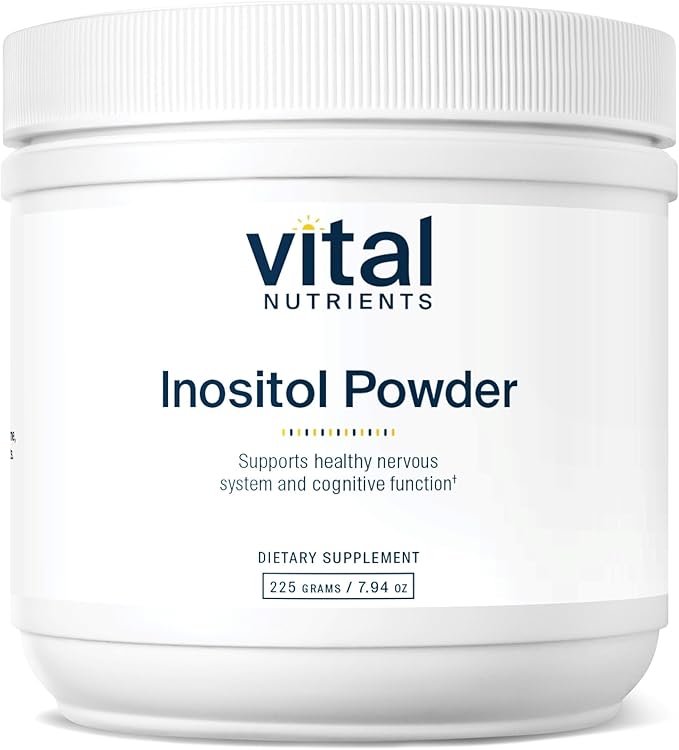Vital Nutrients Inositol Powder - Myo Inositol Supplement for Women and Men - Supports Energy Nervous System Metabolism &amp Ovarian Function* - Vegan Gluten Dairy Soy Free - 56 Servings