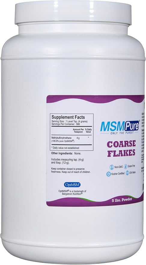 KALA HEALTH MSMPure MSM Coarse Flakes 5lb and MSM Gel with Organic Aloe 8oz Bundle