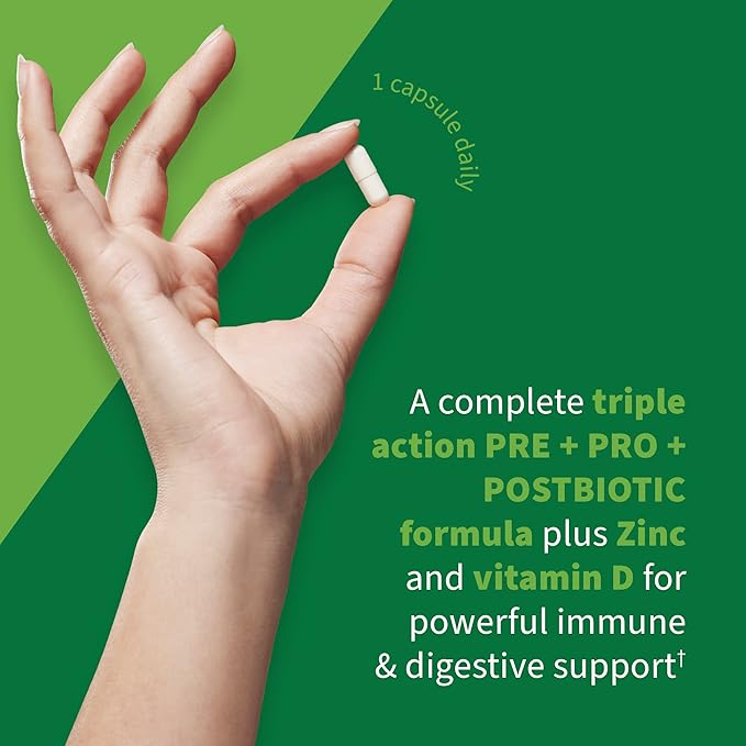 Garden of Life Dr. Formulated Pre Post &amp Probiotics Immune Support with Prebiotics &amp Postbiotics – 50 Billion CFU Gut &amp Digestive Health Support Zinc &amp Vitamin D3 Vegan 30 Day Sup