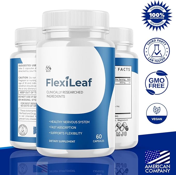 Flexileaf Capsules Official Flexileaf Pills with All Natural Ingredients Advanced Health and Overall Wellness Multivitamin Supplement Flexoleaf Maximum Strength Support Formula (60 Capsules)