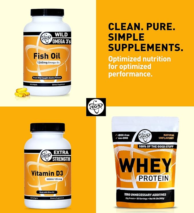 TGS Extra Strength Omega 3 Fish Oil Supplement - 1260mg EPA DHA for Men &amp Women - Burpless Pure Omega 3 Fatty Acids from Wild Alaska Pollock in Triglyceride Form - 180 Capsules 90 Servings