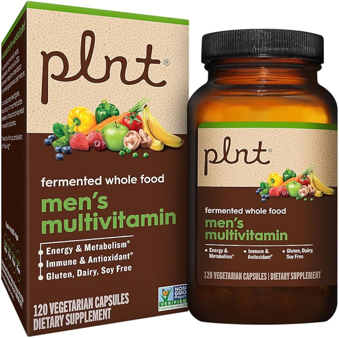plnt Fermented Whole Food MenaTMs Multivitamin (120 Vegan Capsules)