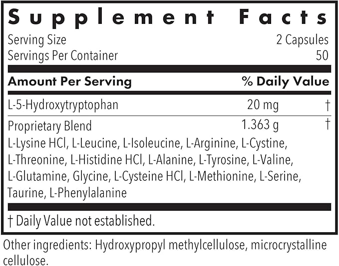 Allergy Research Group Free Aminos Supplement - Lean Muscle Mass Support Vegetarian Capsules - 100 Count