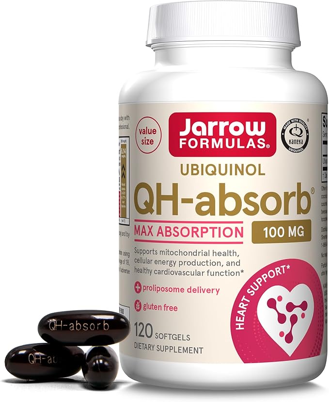 Jarrow Formulas CoQ10 Ubiquinol 100mg 120 Softgels &amp PQQ 20mg 60 Capsules - Mitochondrial &amp Heart Health