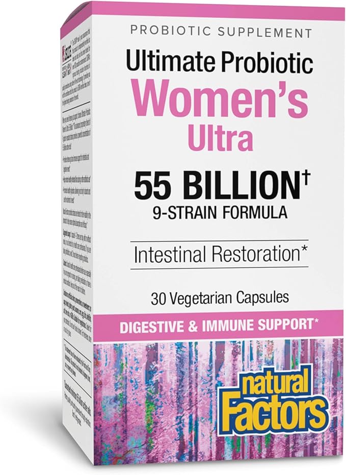 Natural Factors Ultimate PROBIOTIC Women's Ultra 55 Billion 30 Vegetarian Capsules