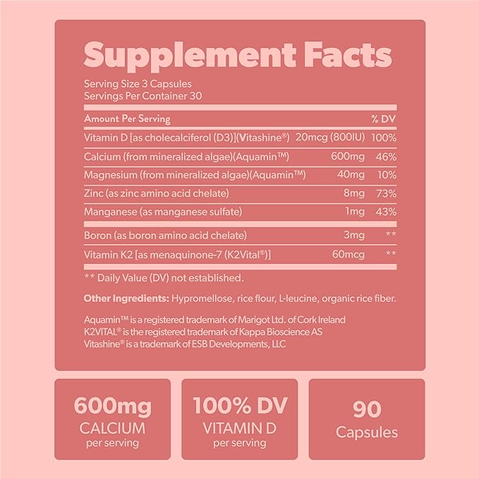 Vegan Omega 3 180 Softgels &amp Algae Calcium Bundle - Plant Based DHA &amp EPA Fatty Acids Calcium Supplement from Red Algae with Vitamin K2 &amp D3 Magnesium Zinc Boron Mineral Complex