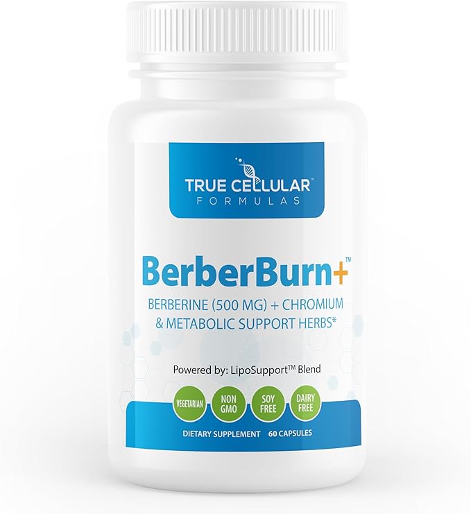 BerberBurn+: Berberine Supplement Magnesium &amp Chromium Capsules for Daily Wellness &amp Energy Boost Vitality and Maintain Balance Essential Nutrients for Health 60 Count