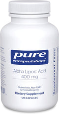 Pure Encapsulations Alpha Lipoic Acid 400 mg | ALA Supplement for Liver Support Antioxidants Nerve and Cardiovascular Health Free Radicals and Carbohydrate Support* | 120 Capsules