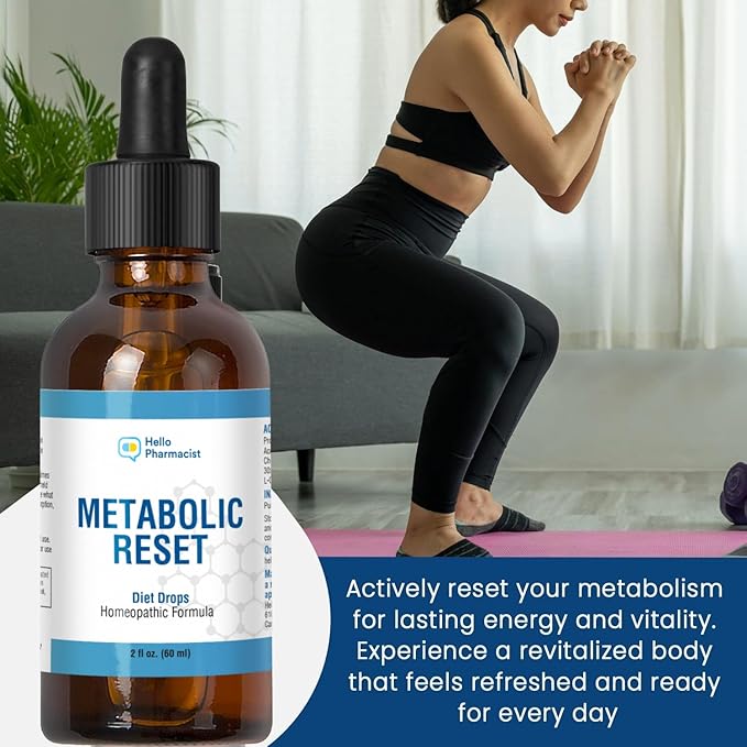 HelloPharmacist Original Metabolic hCG Reset Homeopathic Diet Drops - Original Formula - 2 Ounce - 60mL