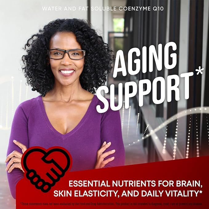 High Absorption CoQ10 200MG - Co Q10 200mg Softgels for Heart Health &amp Energy Production - Enhanced Co Q 10 Supplement with Antioxidants and Flaxseed Oil - CoQ10 200 mg Per Serving