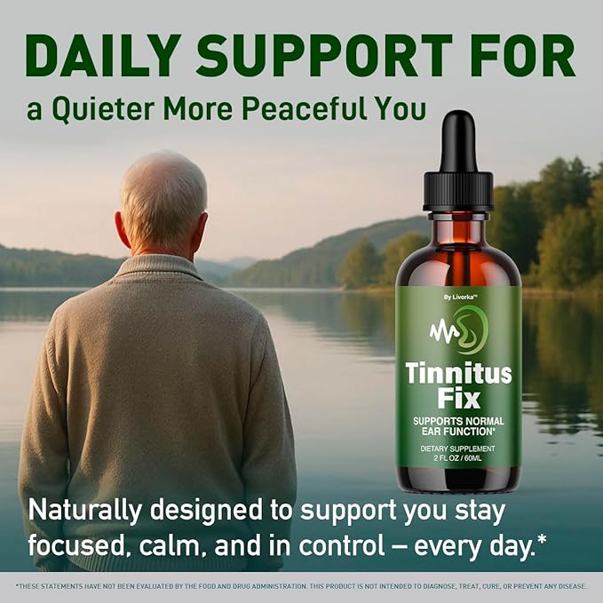 (3 Pack) TinnitusFix Drops - Official TinnitusFix Advanced Liquid Hearing Support Drop All Natural TinnitusFix Supplement Vitamins for Ear &amp Hearing Wellness Support Reviews 3 Bottles for 3 Mont
