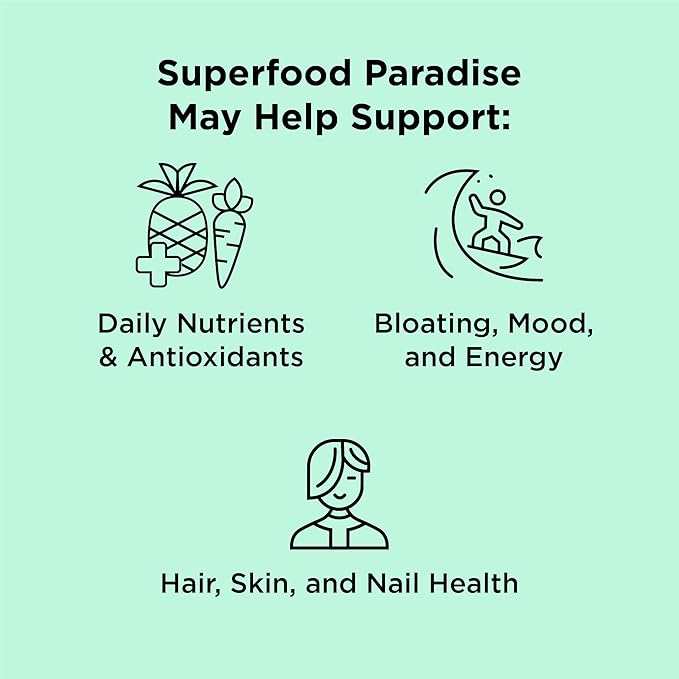 nbpure Earthy Andy Superfood Paradise Mango Pineapple 30 Servings