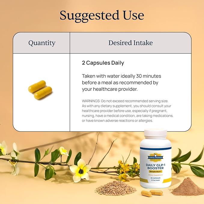 Simple Promise Heart &amp Metabolic Wellness Bundle - Supports Circulation Cellular Energy &amp Metabolism - CardioClear7 CoQ10 &amp PQQ Supplement &amp Simple Burn GLP-1 Supplement for Cardiovas