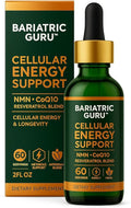 Cellular Energy &amp Anti-Aging Drops – Nicotinamide Adenine Dinucleotide Pathway Support with Resveratrol Nicotin Amide Riboside CoQ10 NMN &amp Quercetin – 2 fl oz