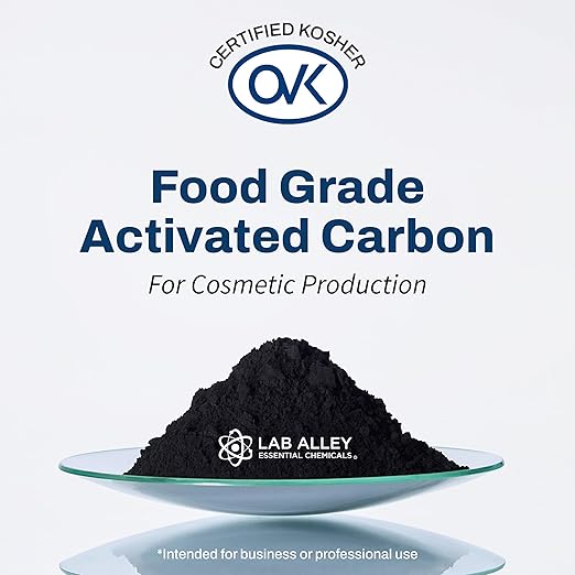 Lab Alley Activated Charcoal Powder Food Grade Kosher Certified Halal Wood Based Ideal for Water &amp Air Filtration Detoxifying Skincare Products and Odor Control (10 Pounds)