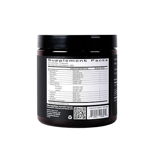 OSMOSIS Skincare Digestive Support Enzyme Supplement 100 Count
