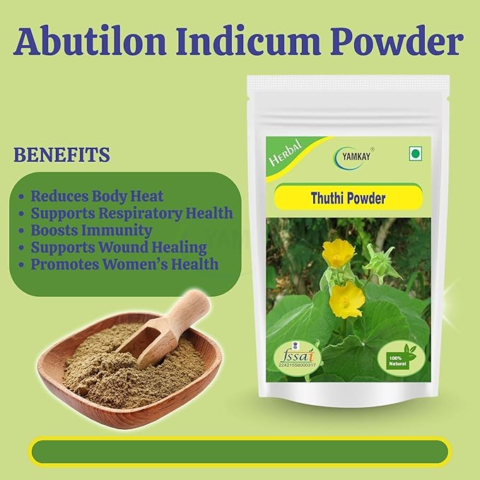 Abutilon Indicum | Indian Abutilon | Indian Mallow | Thuthi Ilai Powder| Atibala Powder (300 GM)