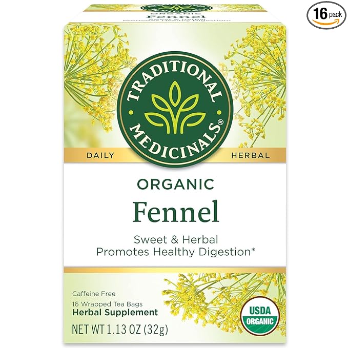 Traditional Medicinals Fennel Herbal Tea Organic 16 CT (Pack of 6)