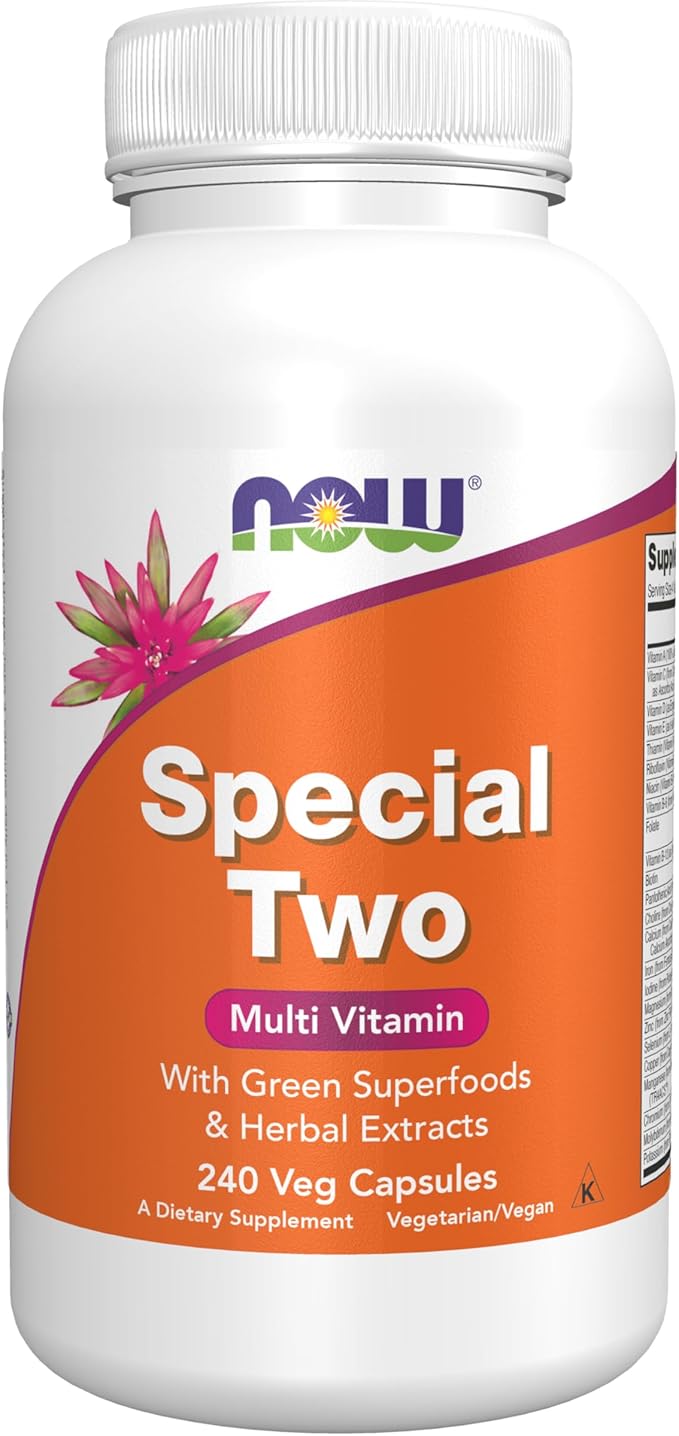 NOW Supplements Special Two with Green Superfoods &amp Herbal Extracts 240 Veg Capsules