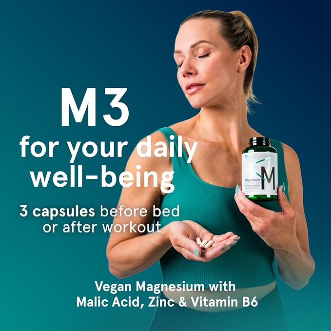 Puori Magnesium Complex Supplement - High Absorption Magnesium Taurinate &amp Gluconate Zinc Vitamin B6 &amp Malic Acid for Sleep Support Immune &amp Bone Health &amp Muscle Recovery - 240 Vega