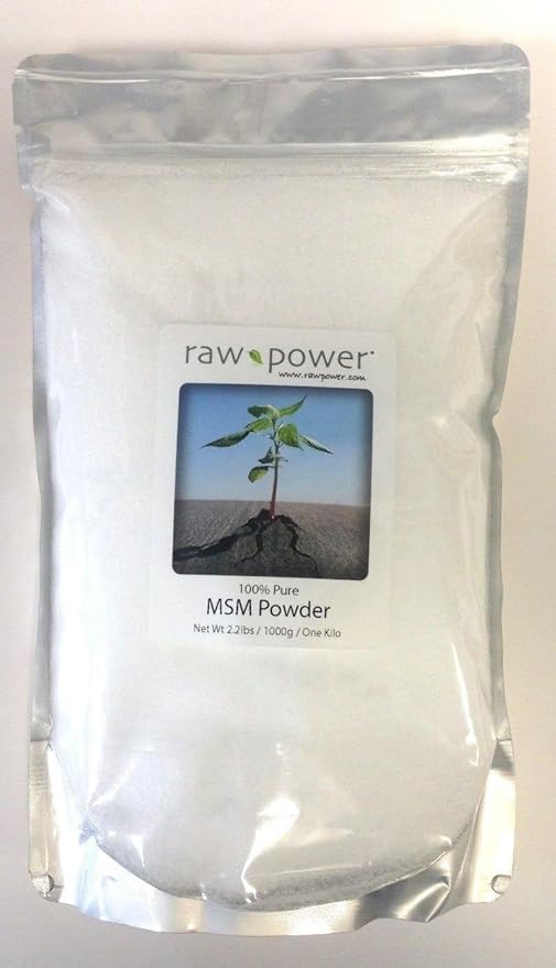 Raw Power MSM Powder 100% Pure (ONE Kilo/2.2lbs/1000g Made in The USA)
