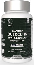 500mg Quercetin with Bromelain Capsules: Respiratory Support Non-GMO | Gluten Free | Supports Overall Health &amp Well Being (60 Capsules)