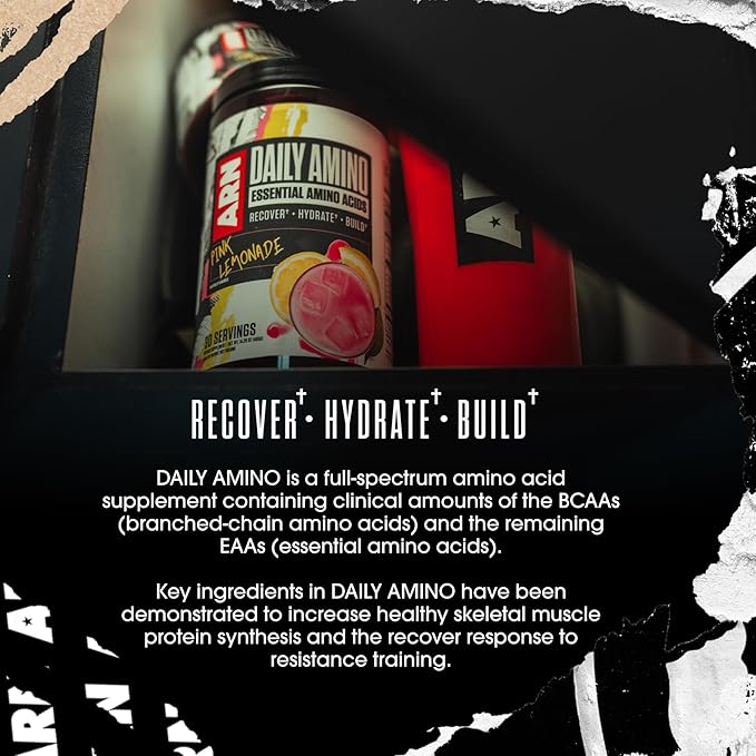 Arms Race Nutrition | ARN | Daily Amino Essential Amino Acids (30 Servings Pink Lemonade)