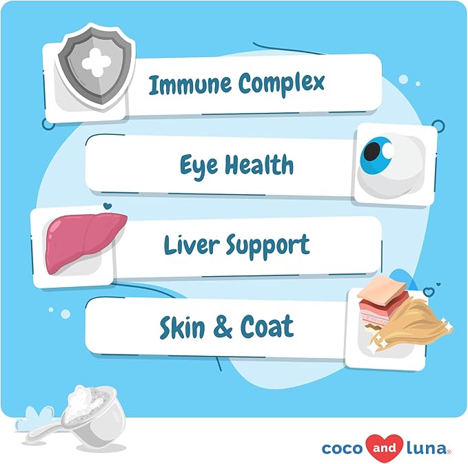 Lysine + Multivitamin for Cats - Immune Support Skin and Coat Health Eye Support - with EPA and DHA Taurine and Spirulina
