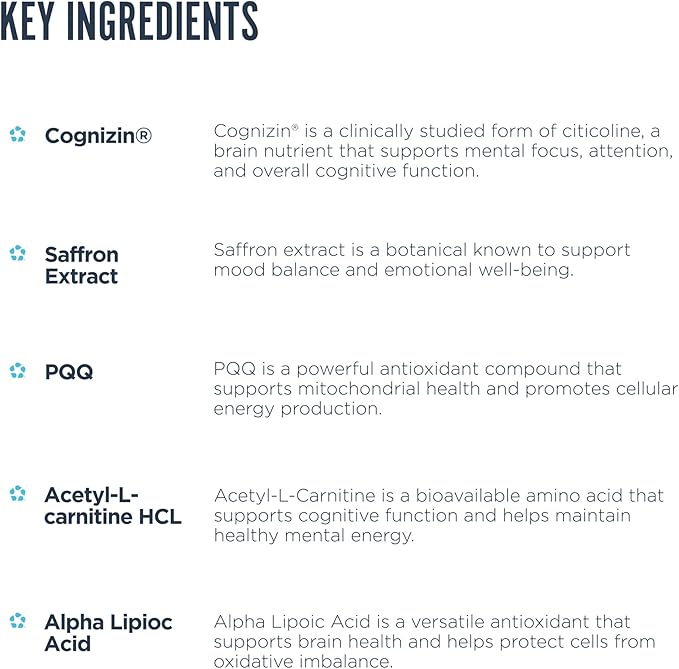 Revive MD Brain Supplement for Memory &amp Focus – Stimulant-Free Nootropic Formula for Cognitive Health with Niacin Vitamins B6 &amp B12 Acetyl-L-Carnitine HCL &amp Alpha-GPC – 150 Capsules (30