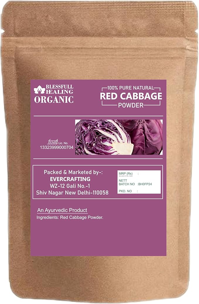 Blessfull Healing Organic Red Cabbage Powder 100% Pure Natural 300 Gram / 10.58 oz