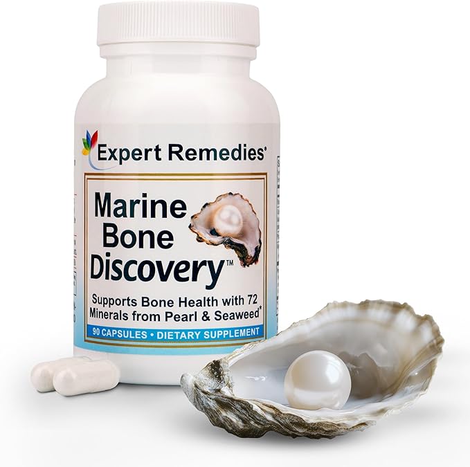 Marine Calcium Bone Density Supplement 3.5X Absorbable Pearl Calcium &amp Icelandic Marine Algae with Magnesium Vitamin D3 K2 &amp More Organic Holistic Alternative Astronaut Endorsed - 30 Day