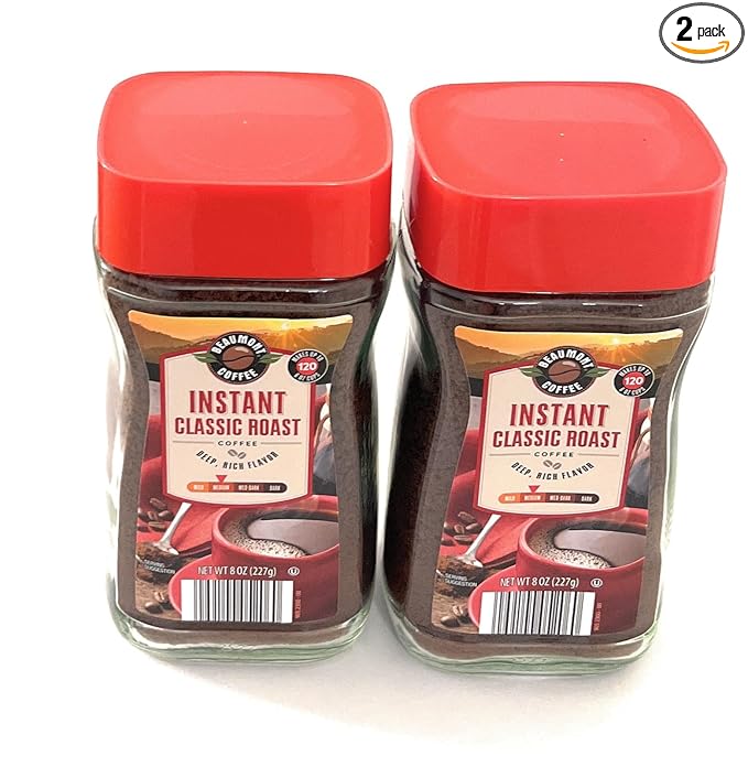 Xatpaper Coffee Instant Classic Roast Medium Two Packs Each 8 OZ