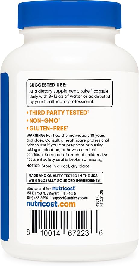 Nutricost P5P Vitamin B6 Supplement 100mg 240 Capsules (Pyridoxal-5-Phosphate) - Vegetarian Friendly Non-GMO Gluten Free