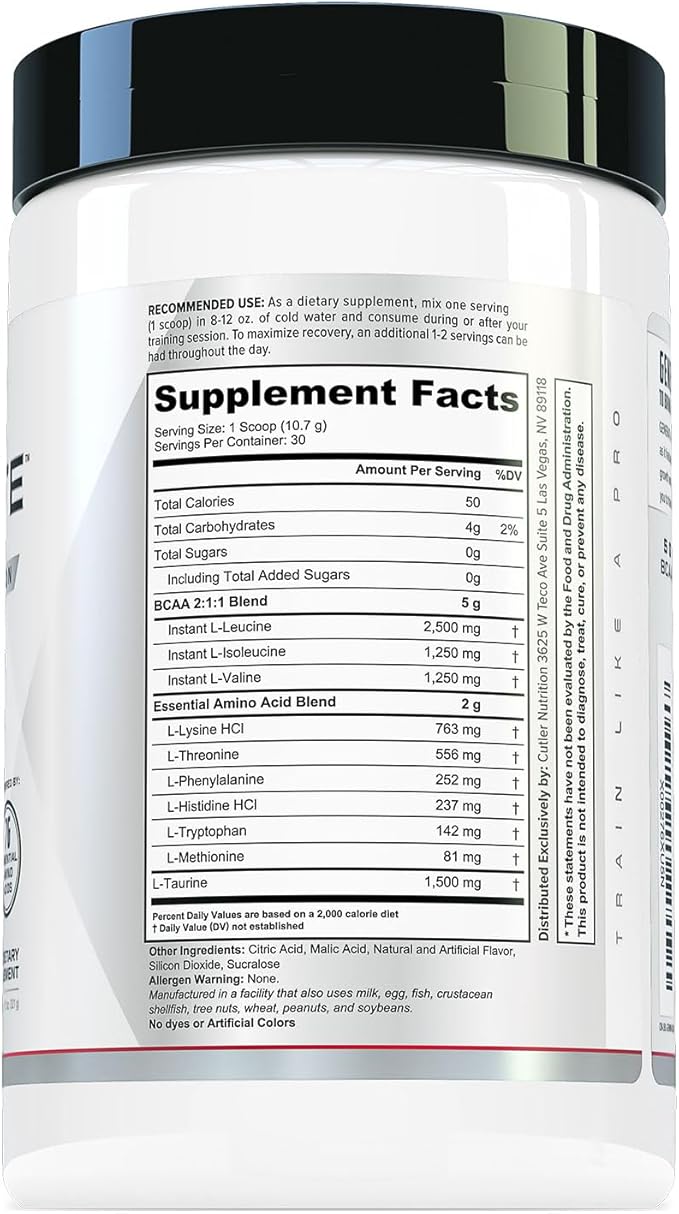 Generate EAA and BCAA Powder: Best Post Workout Recovery Drink and Branched Chain Amino Acids Supplement with Essential Amino Acids 5g BCAAs 2g EAAs for Lean Muscle Mass | Watermelon 30 Servings