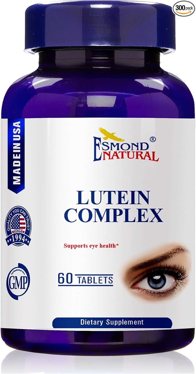 (5 Pack) Esmond Natural: Lutein Complex (Supports Eye Health) GMP Natural Product Assn Certified Made in USA - 300 Tablets
