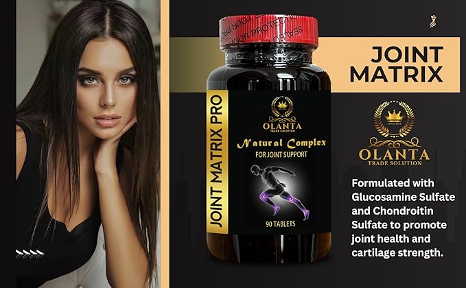 Joint Matrix PRO Complex - Glucosamine Fast Absorbing Glucosamine Chondroitin MSM Alfalfa Herb Powder Joint Health &amp Flexibility Supplement - 2 Bottles