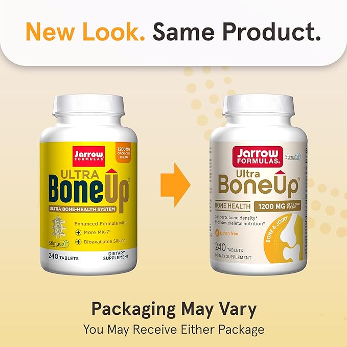 Jarrow Formulas® Ultra BoneUp® Includes MK-7 and Silicon for Added Bone Support 240 Bone Health Tablets