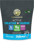 Creatine Monohydrate Powder Taurine Supplement 5g Creatine Monohydrate 1g Taurine per Serving | Vegan Muscle Strength Endurance &amp Recovery Support Clean Performance Formula | 60 Servings Unflav