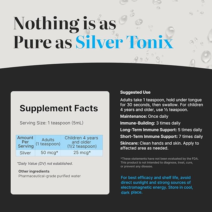Dynamic Silver Hydrosol Liquid Dropper – 10ppm Pure Colloidal Silver – Daily Immune Support Supplement – Pharmaceutical Grade Purified Water (8 Fl Oz)