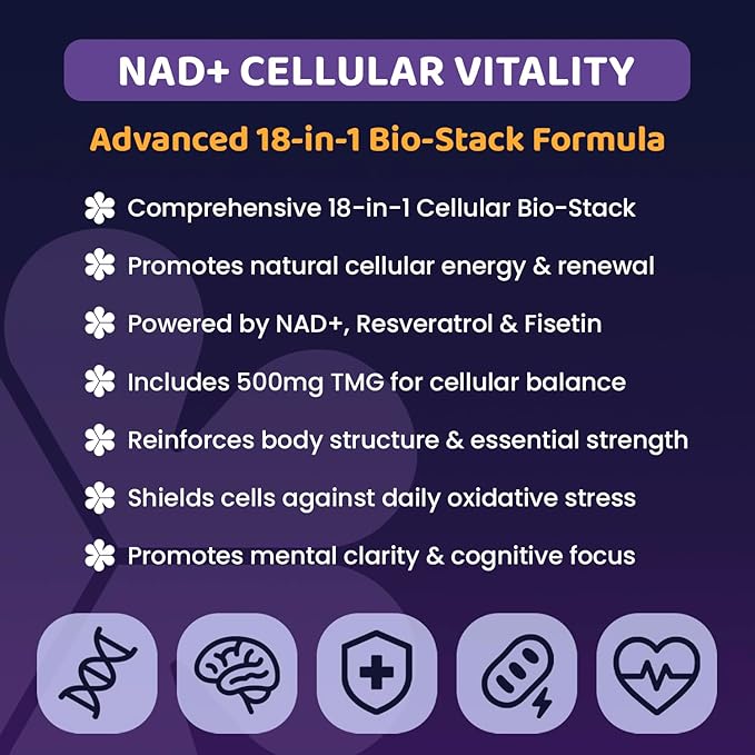 NAD+ Complex Gummies (90 Ct 45 Servings) Resveratrol 500mg of TMG Quercetin Curcumin Berberine &amp Antioxidants | Advanced Plant-Based Formula for Daily Cellular Balance &amp Longevity Nutrit