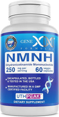 Genex Formulas 250mg NMNH (60 Capsules - 30 Servings) | Uthpeak™ NMNH (Dihydronicotinamide Mononucleotide) NAD+ Precursor for Healthy Aging - Non-GMO Gluten-Free Vegetarian