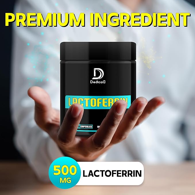 500Mg Lactoferrin Supplement - 120 Capsules for 2-Month Supply